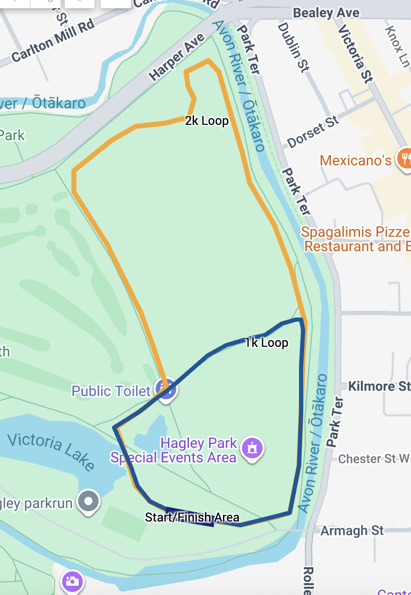 Course map – North Hagley Park