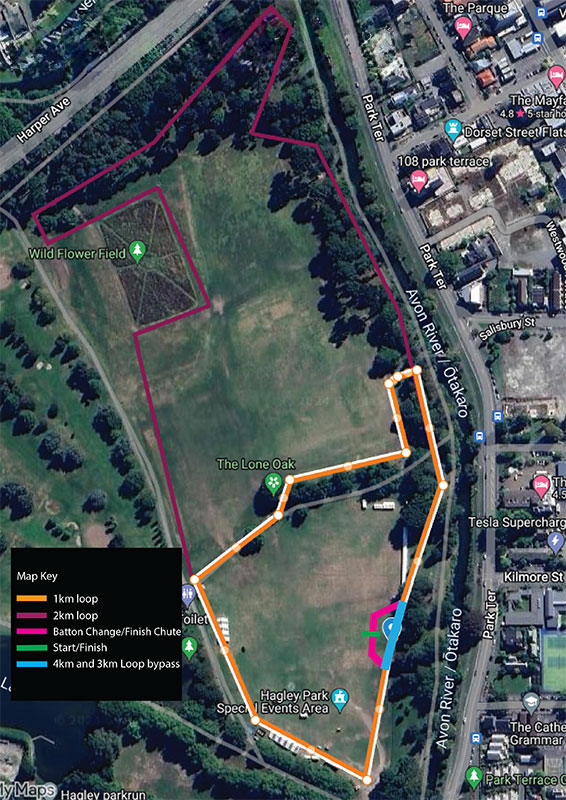 Course map – North Hagley Park